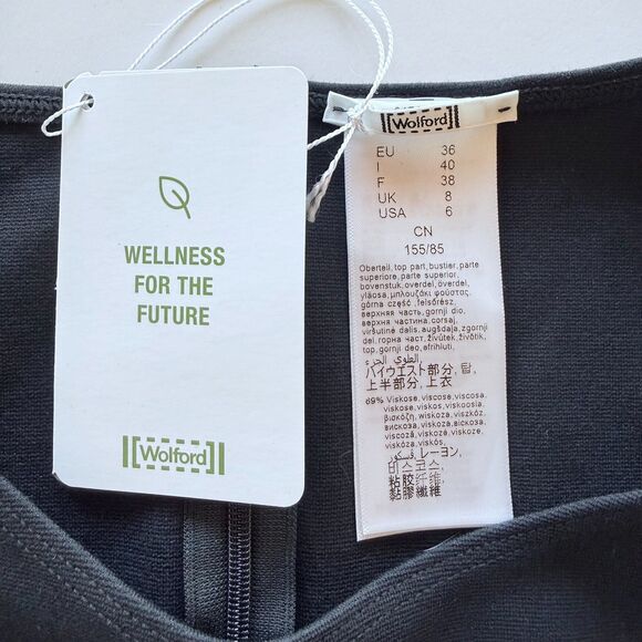 NWT Wolford Eco Vegan Faux Leather Sleeveless Thong Bodysuit in Black 36 (US 4) - Picture 8 of 16